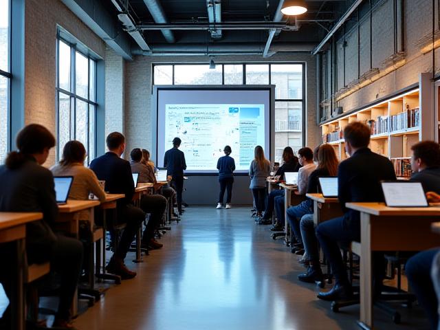 Open collaborative learning space with modern technology